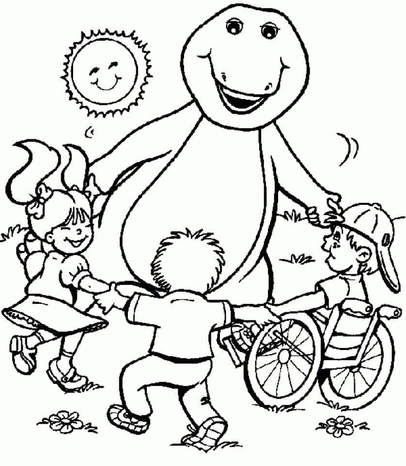 Barney og Friends (3) fargelegging