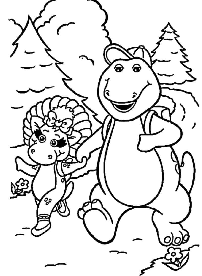 Barney og Friends (7) fargelegging