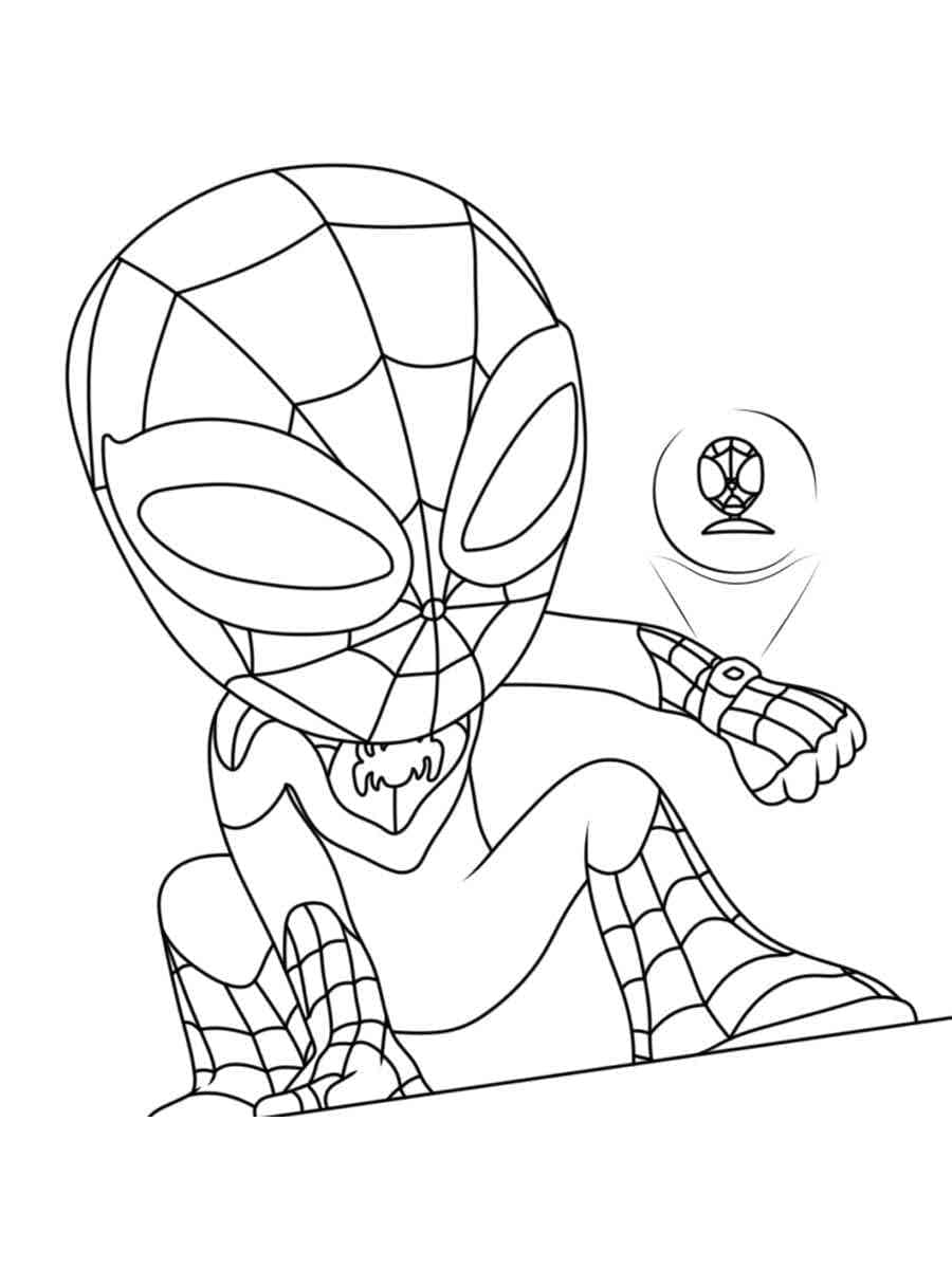 Bedårende Spidey fargelegging