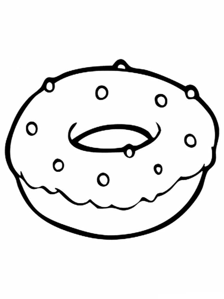 Bilde av donut til utskrift fargelegging