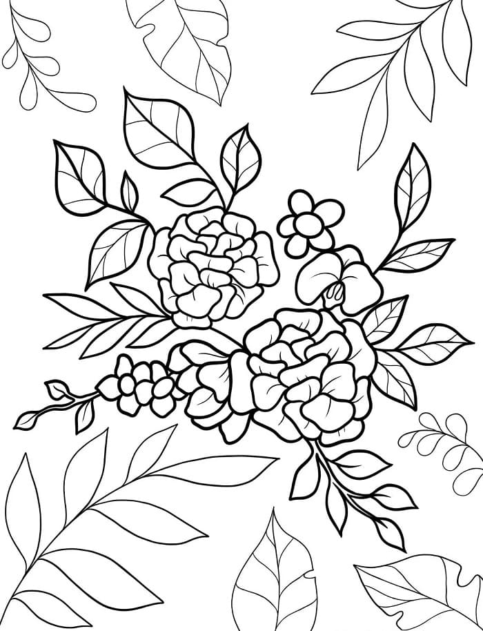 Blomster (1) fargelegging
