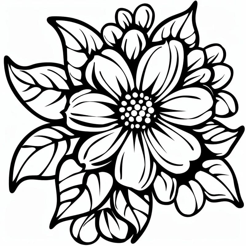 Blomster (2) fargelegging