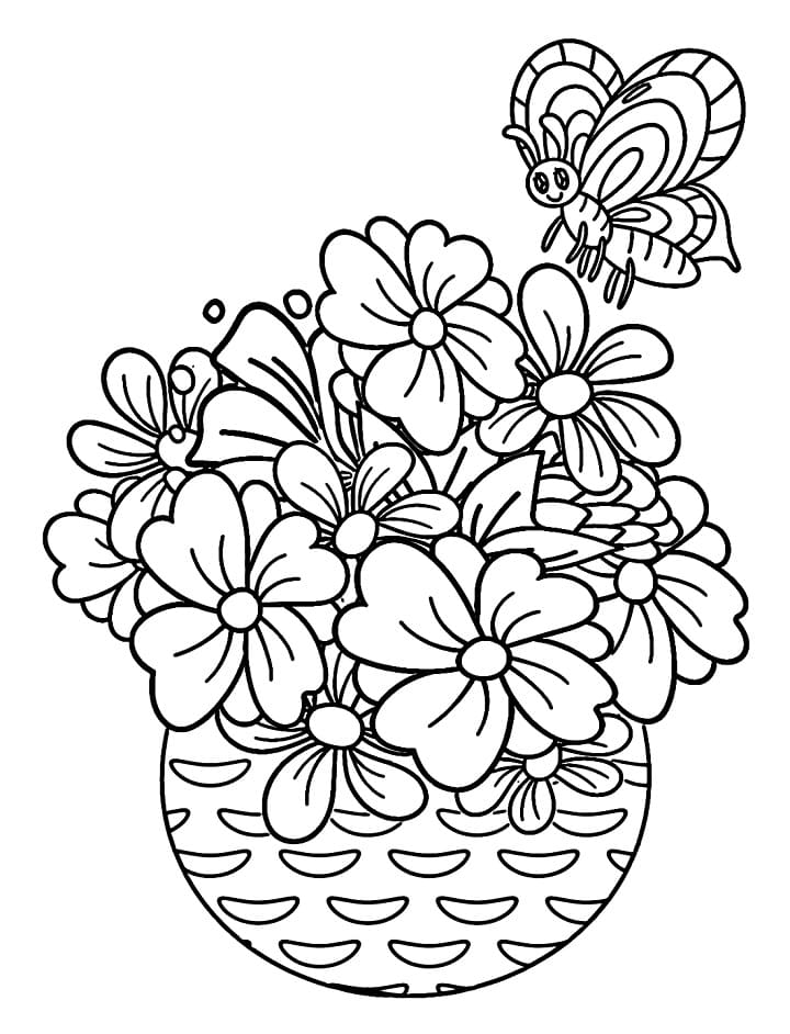 Blomster (3) fargelegging