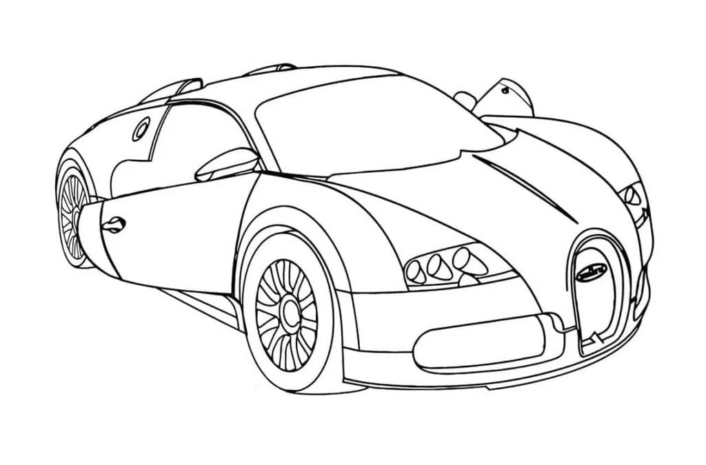 Bugatti Utskrivbar for Barn fargelegging