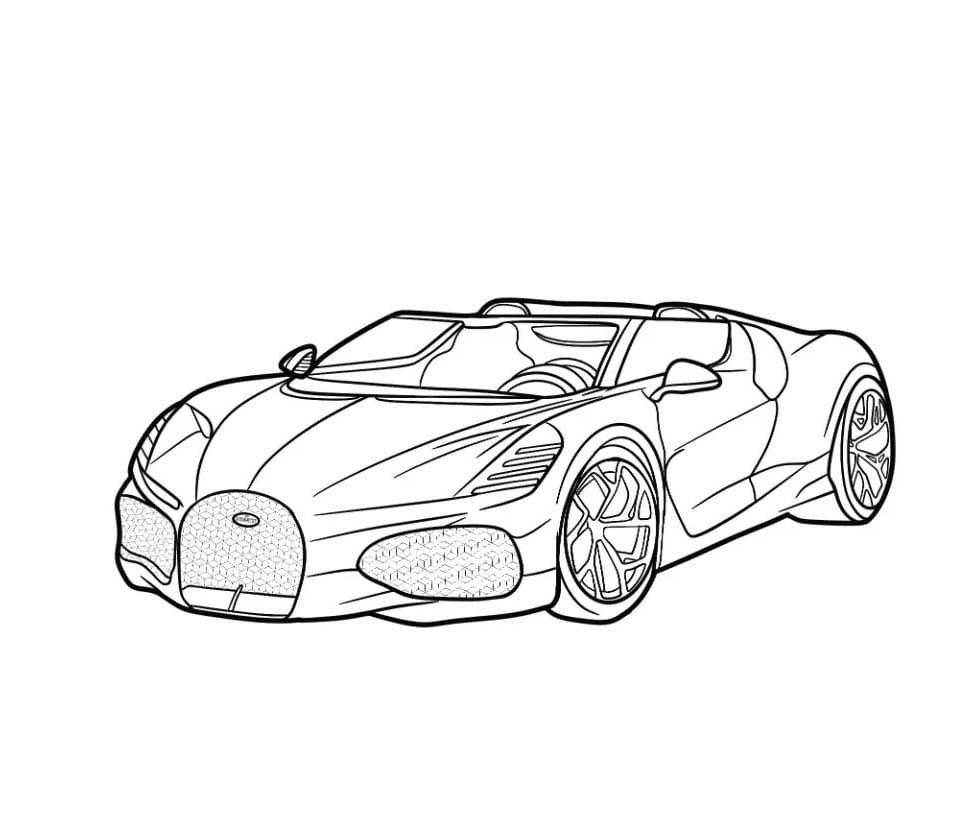Bugatti til Utskrift fargelegging