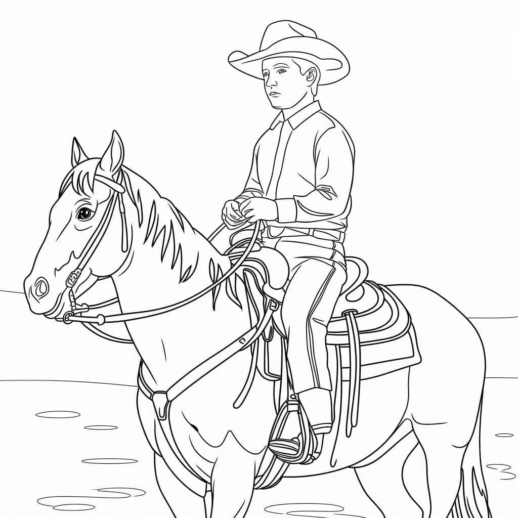 Cowboy Fargeleggbar for Barn fargelegging