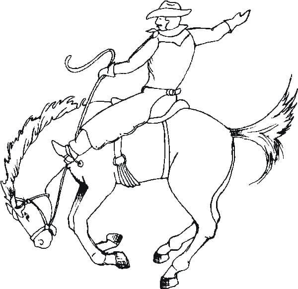 Cowboy Gratis Utskrivbar fargelegging