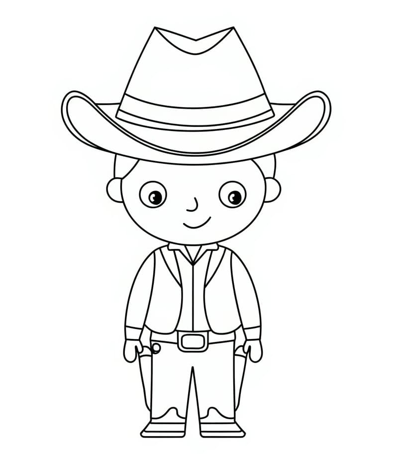 Cowboy Utskrivbar fargelegging