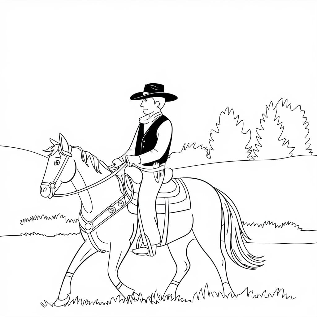 Cowboy for 1 år gamle Barn fargelegging