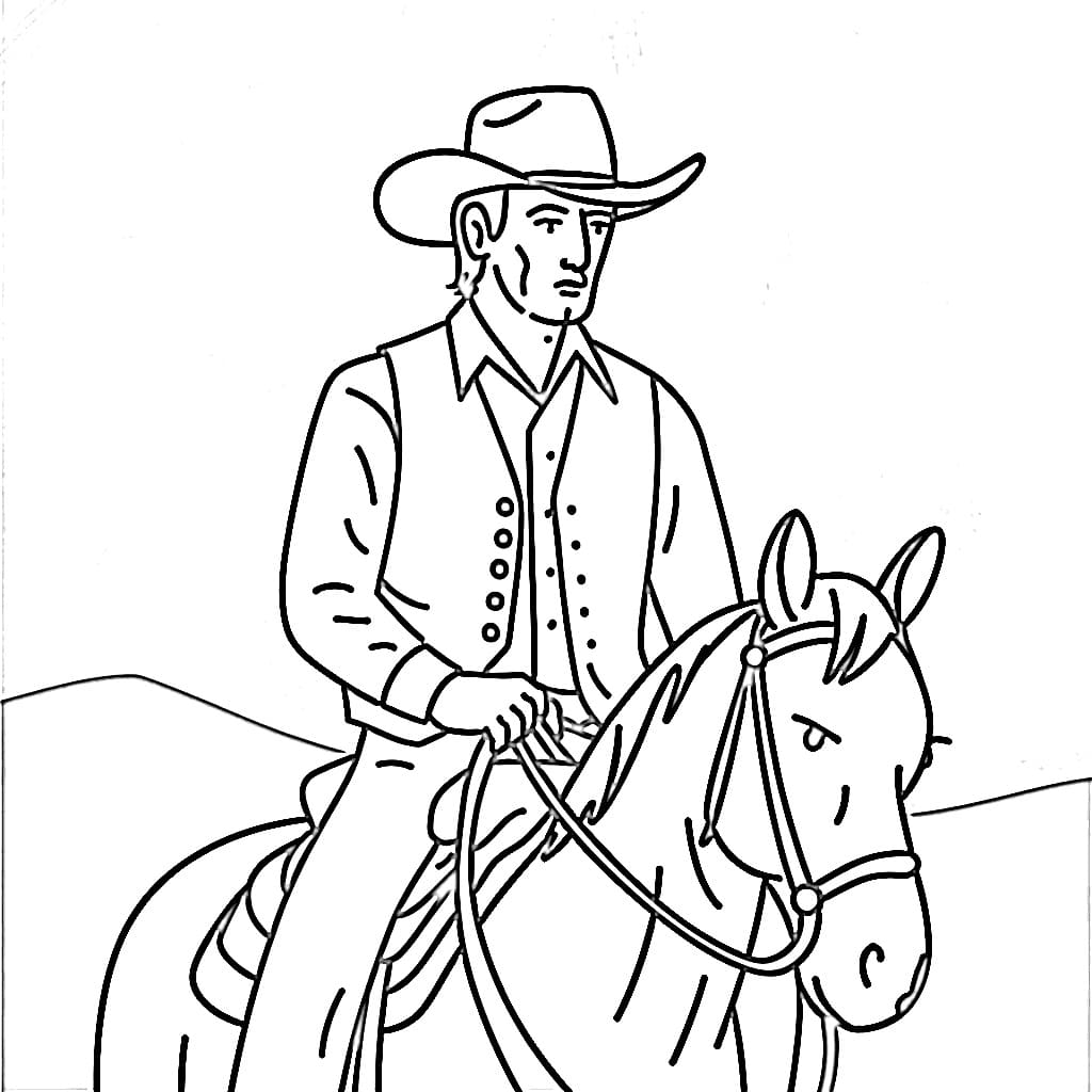 Cowboy for 2 år gamle Barn fargelegging