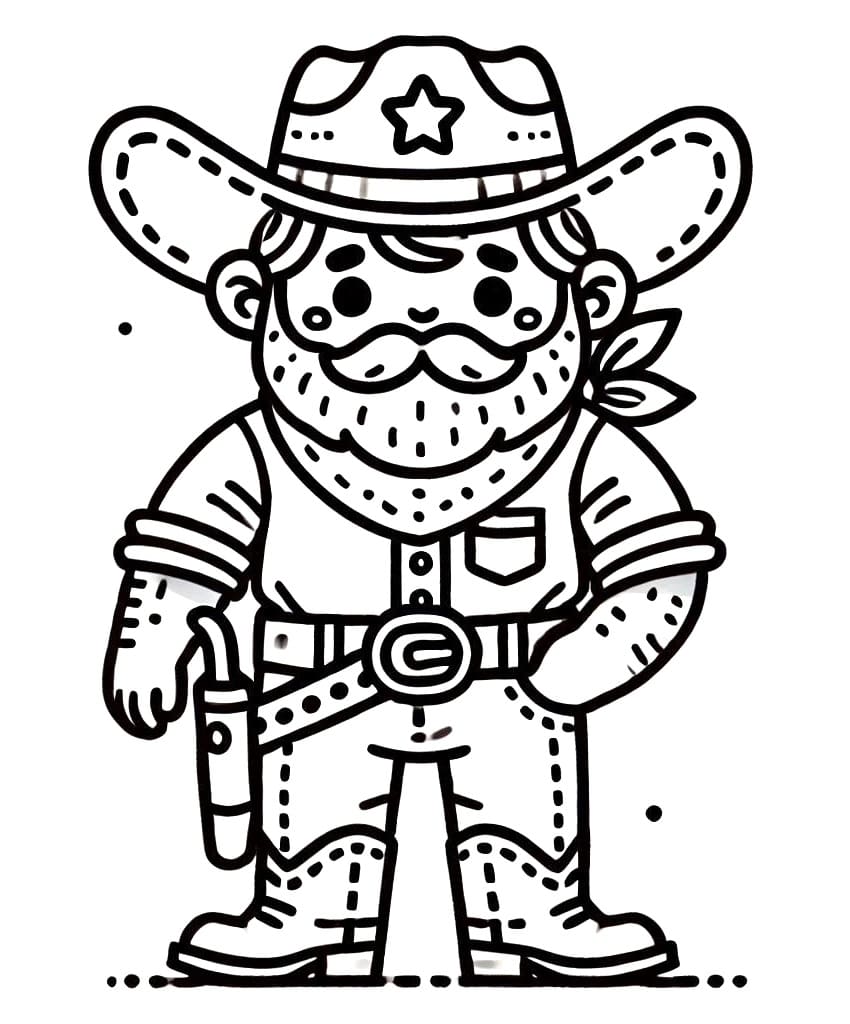 Cowboy for 4 år gamle Barn fargelegging
