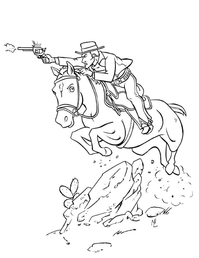 Cowboy til Fargelegging fargelegging