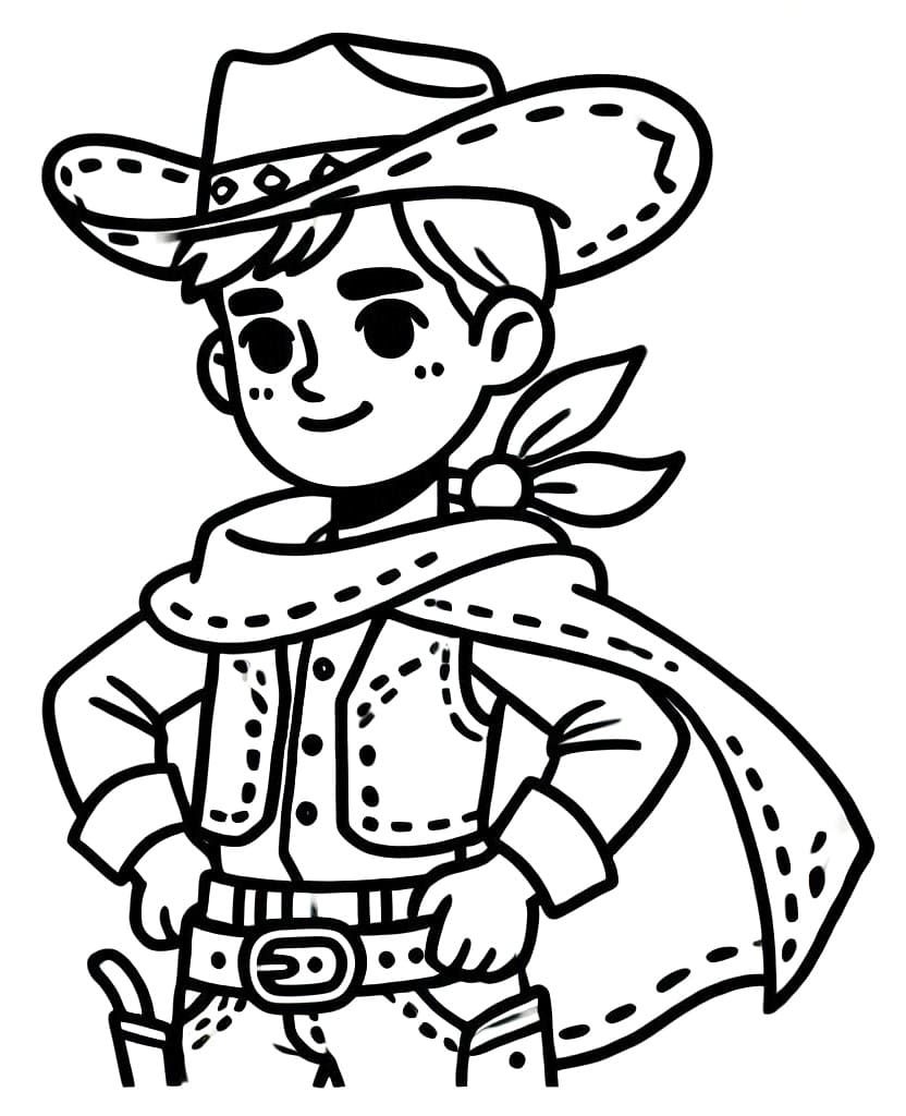 Cowboy til Utskrift fargelegging