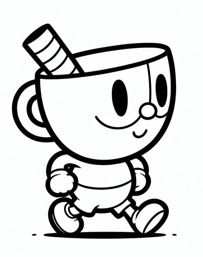 Cuphead Gratis Utskrivbar fargelegging