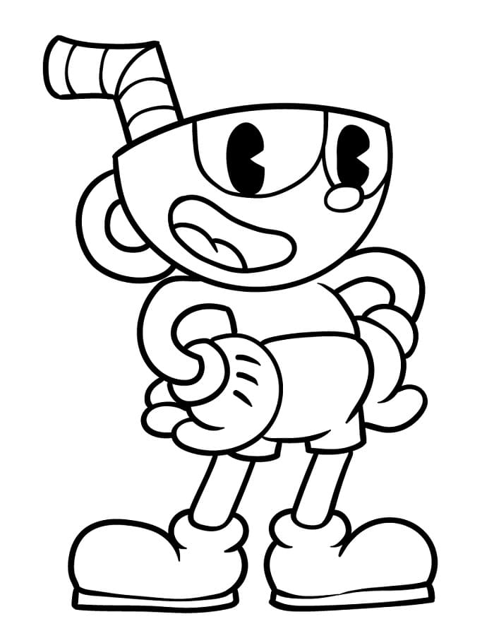 Cuphead Utskrivbar Gratis fargelegging