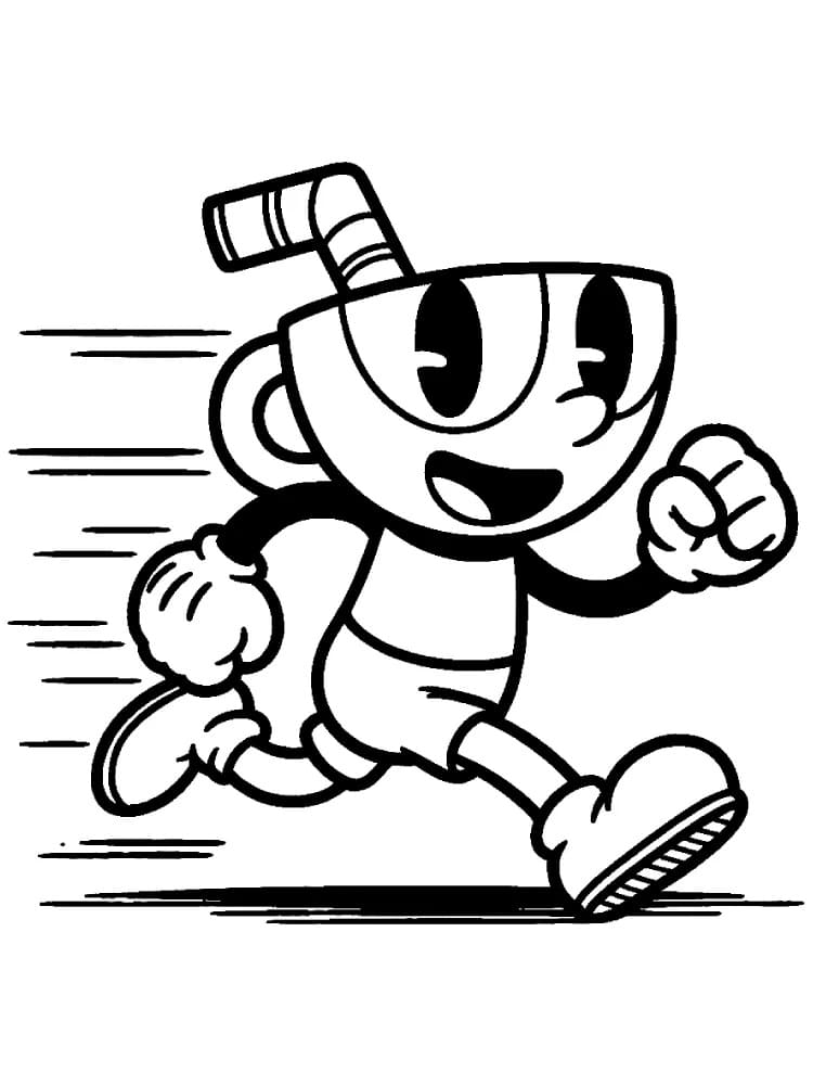 Cuphead for 3 år gamle Barn fargelegging