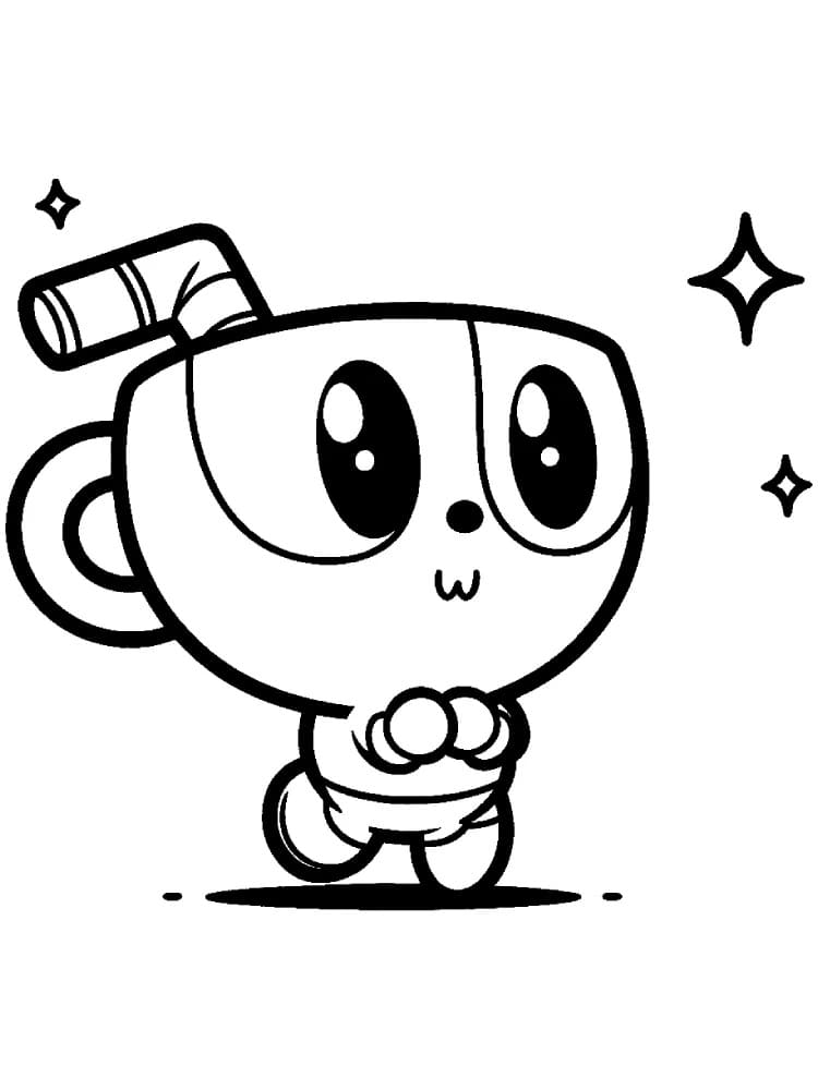 Cuphead for 6 år gamle Barn fargelegging
