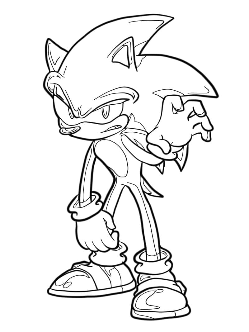 Dark Sonic Gratis Utskrivbar fargelegging