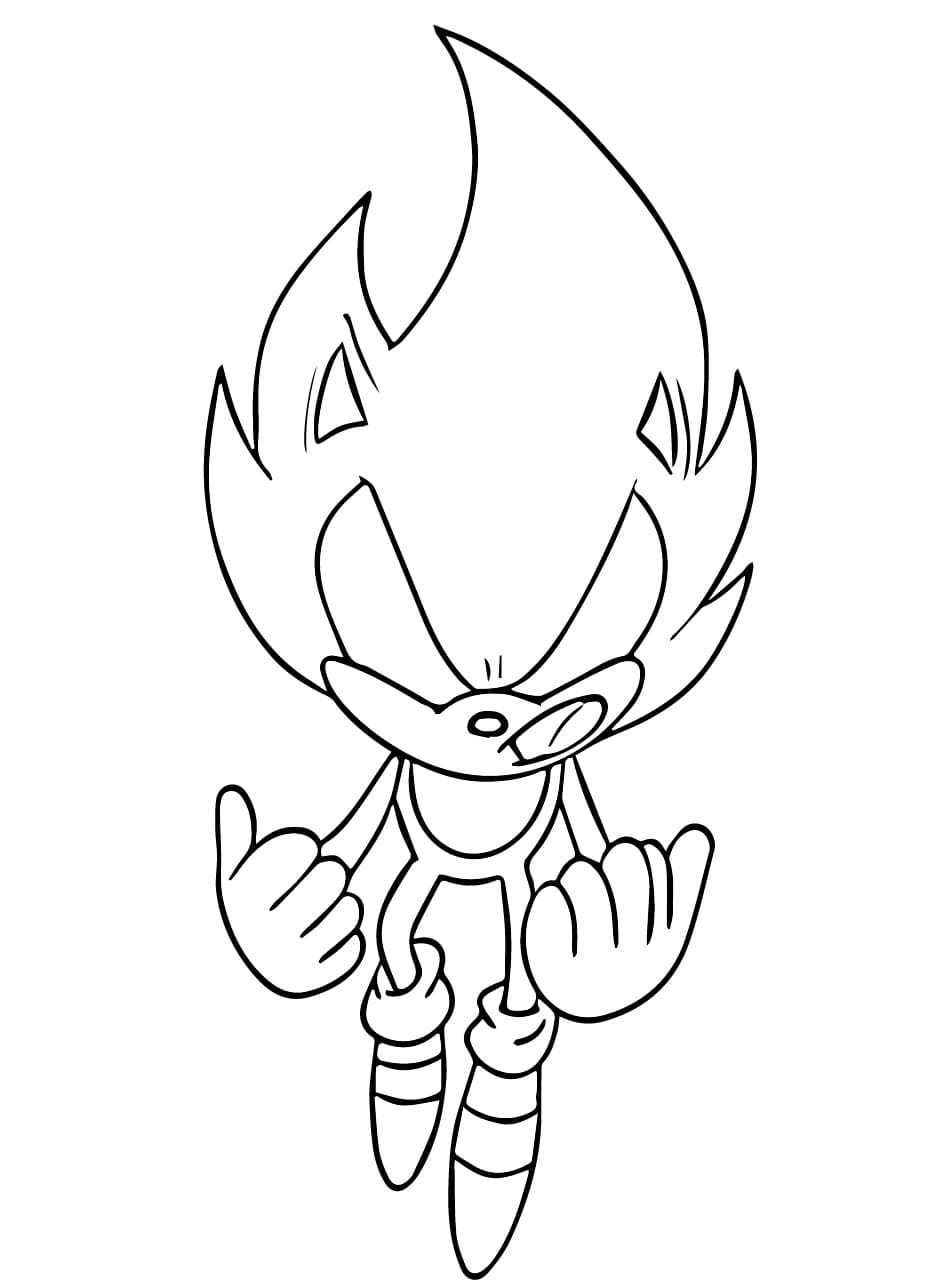 Dark Sonic Utskrivbar Gratis fargelegging
