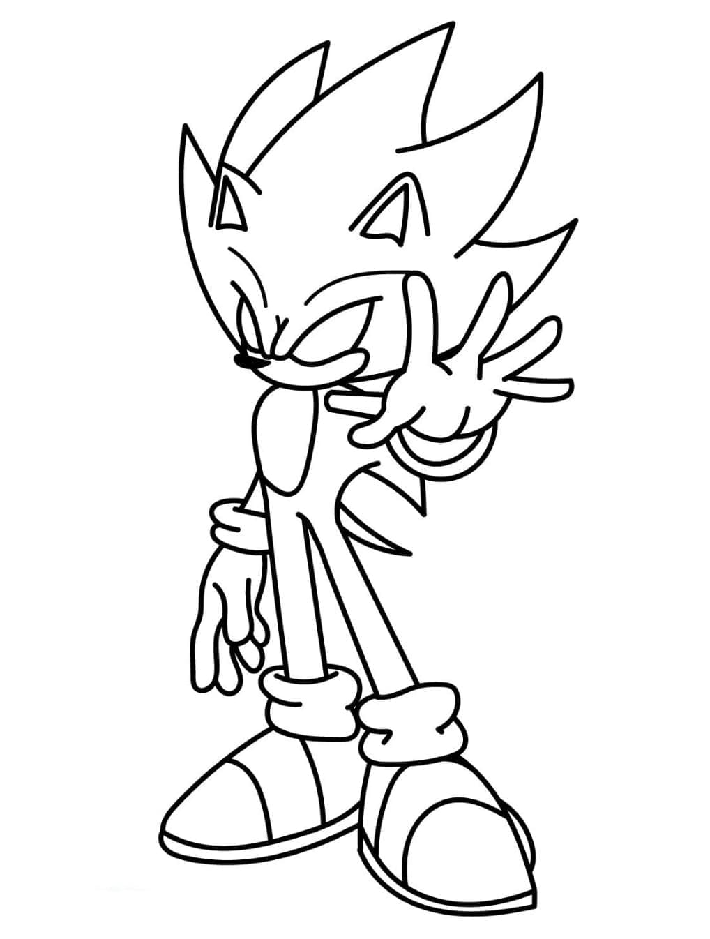 Dark Sonic Utskrivbar for Barn fargelegging