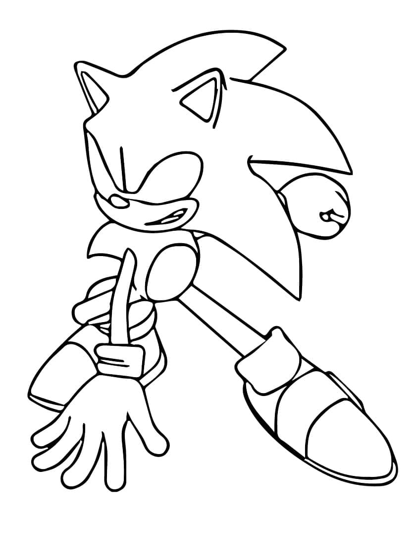 Dark Sonic Utskrivbar fargelegging