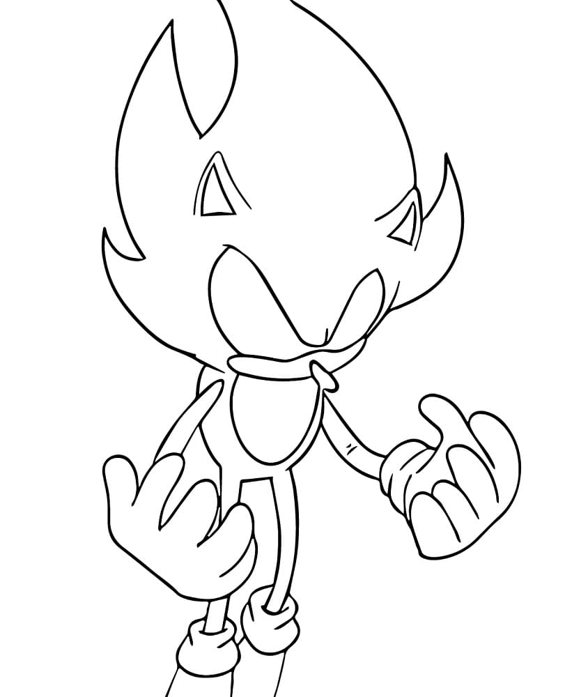 Dark Sonic for 2 år gamle Barn fargelegging
