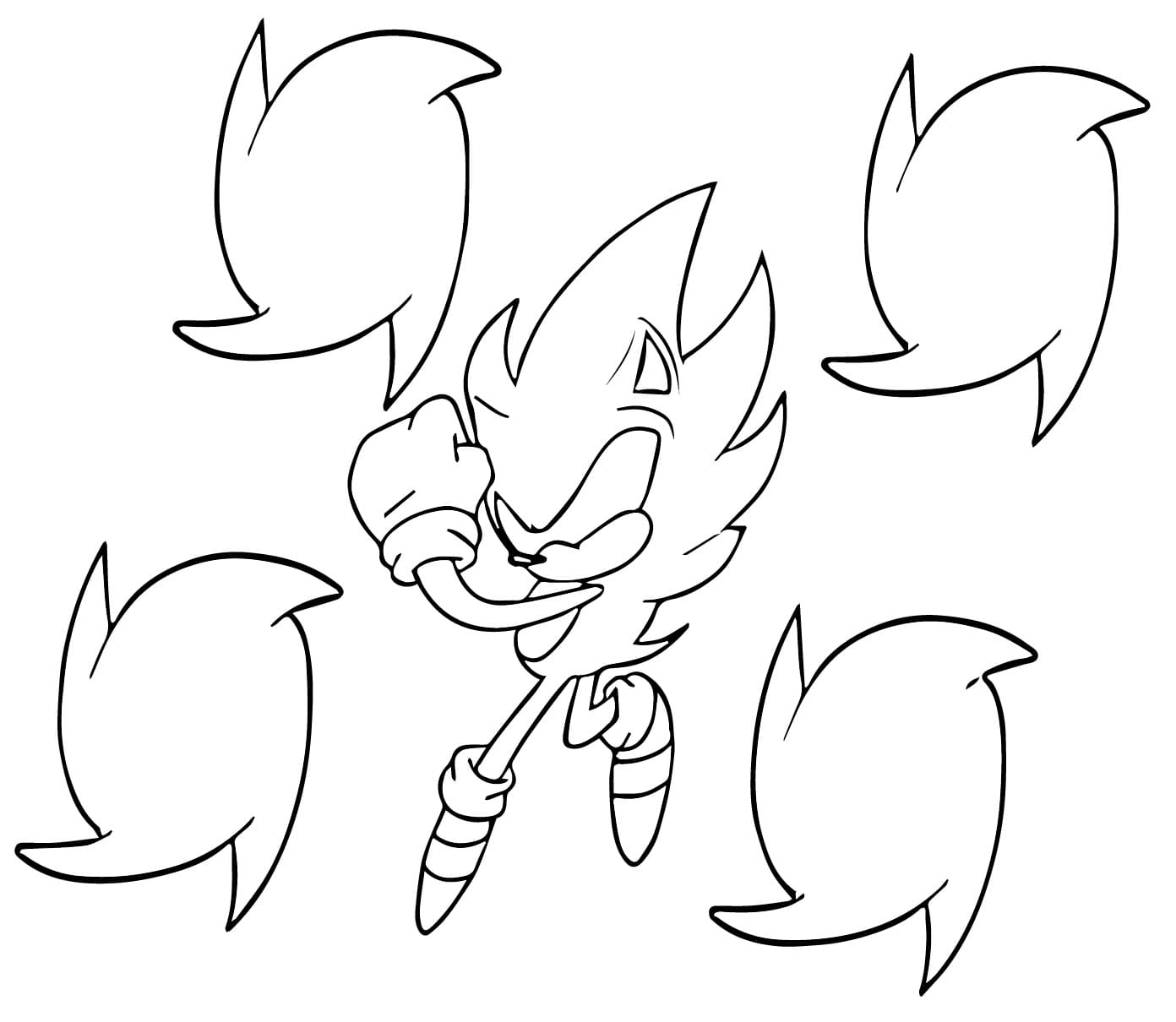 Dark Sonic for 3 år gamle Barn fargelegging
