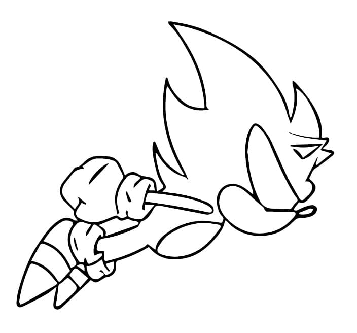 Dark Sonic for 4 år gamle Barn fargelegging