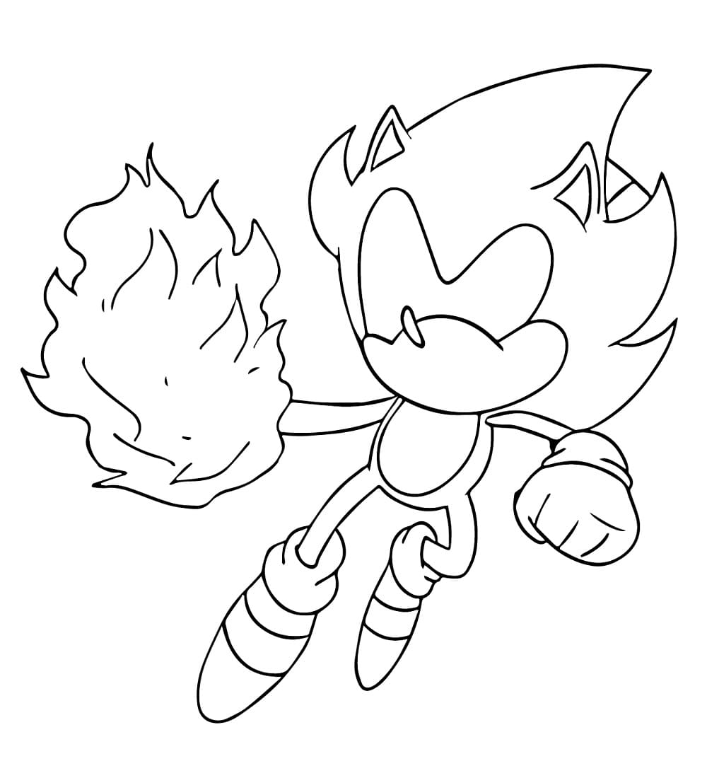 Dark Sonic for 5 år gamle Barn fargelegging