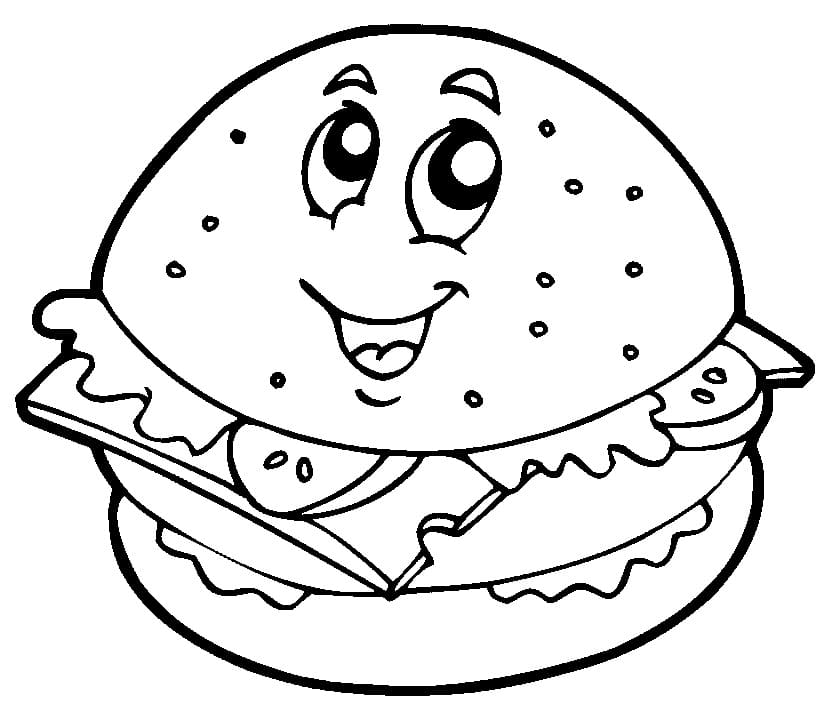 Deilig Hamburger fargelegging