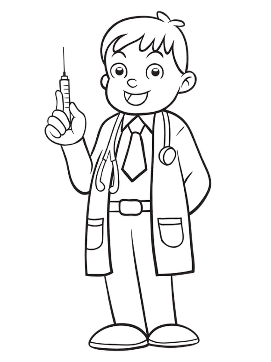 Doktor Utskrivbar Gratis fargelegging