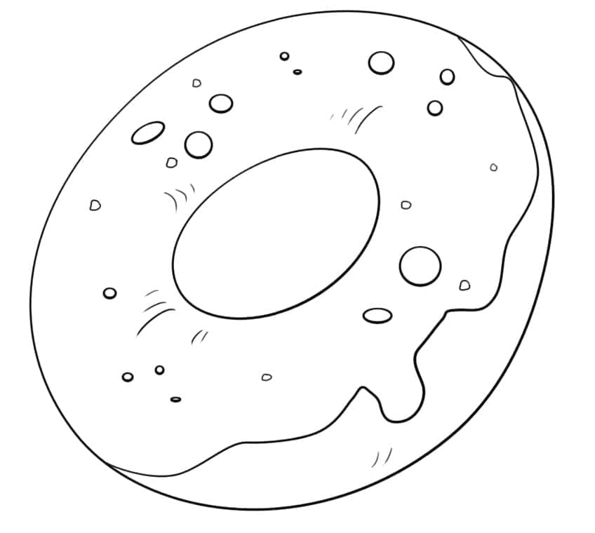 Donut for barn til utskrift fargelegging