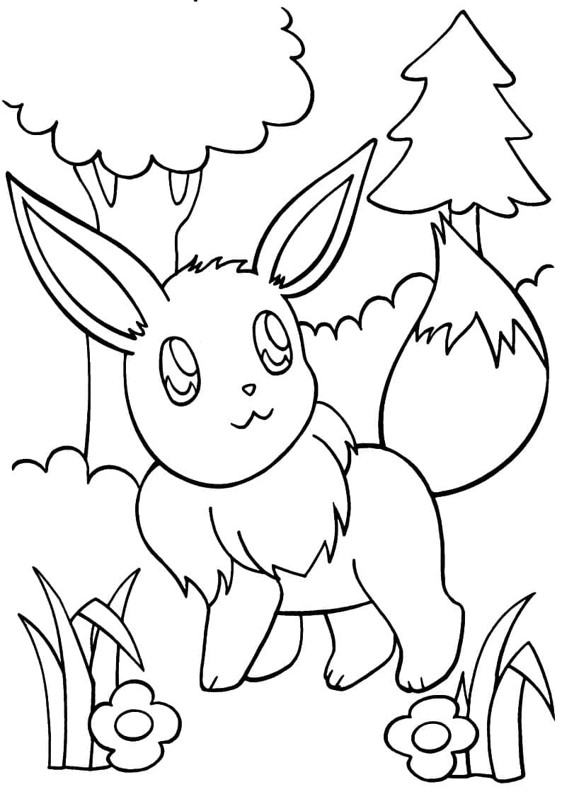 Eevee Gratis Utskrivbar fargelegging