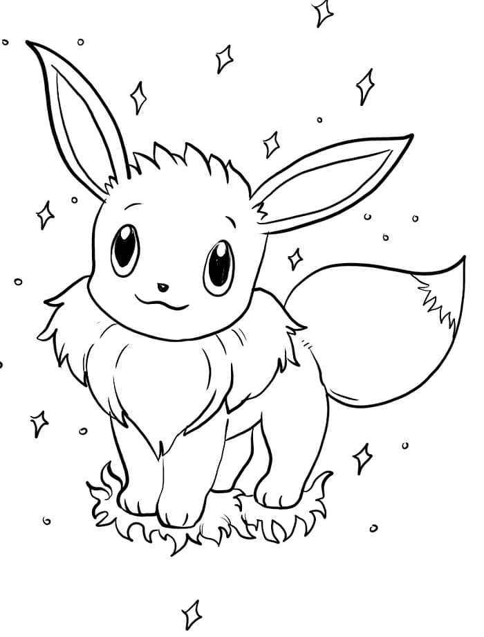 Eevee Pokemon fargelegging