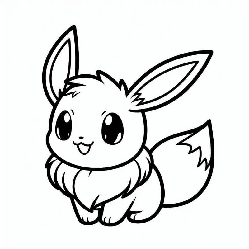 Eevee Utskrivbar for Barn fargelegging