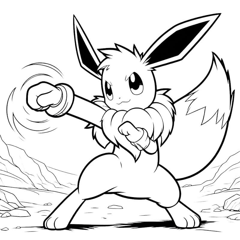 Eevee for 3 år gamle Barn fargelegging