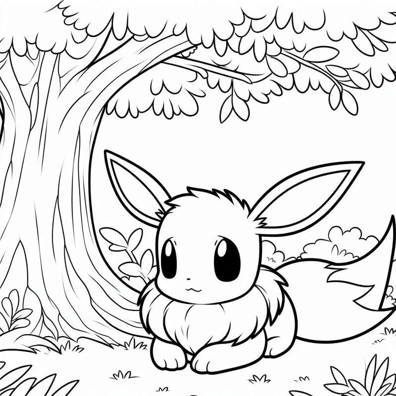 Eevee for 5 år gamle Barn fargelegging