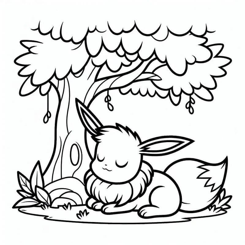 Eevee for 6 år gamle Barn fargelegging