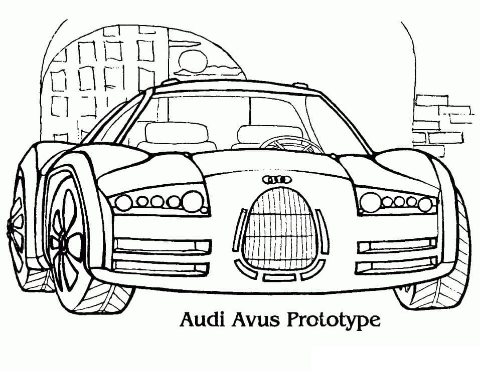 En Audi fargelegging