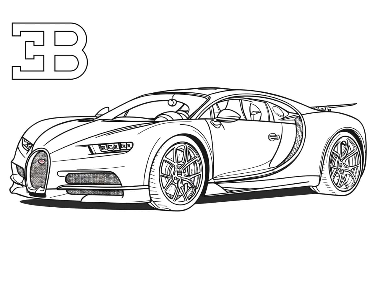 En Bugatti Bil fargelegging
