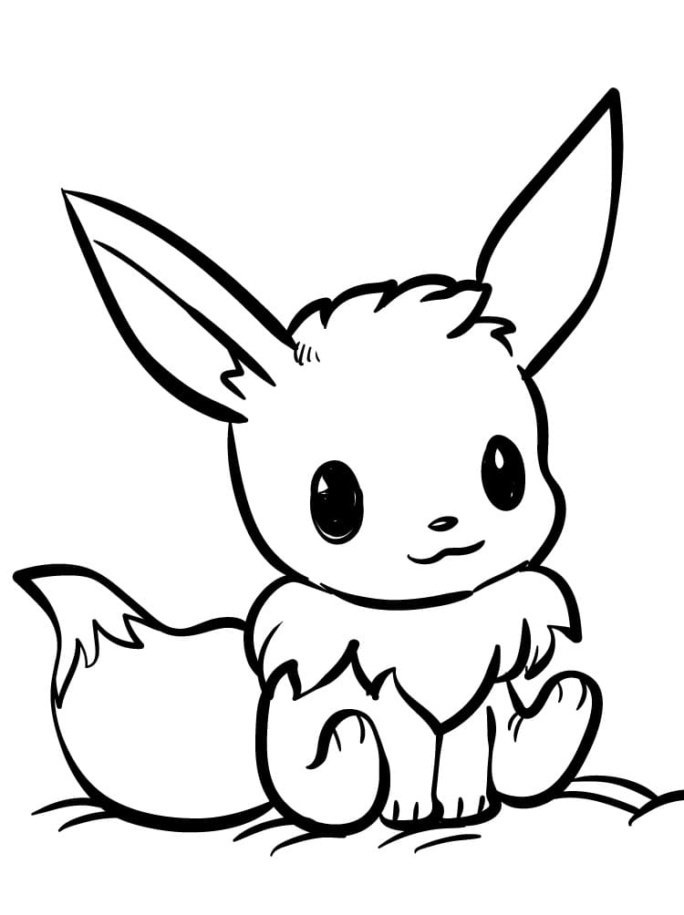 Enkel Eevee fargelegging
