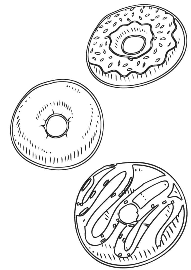 Enkel donut fargelegging