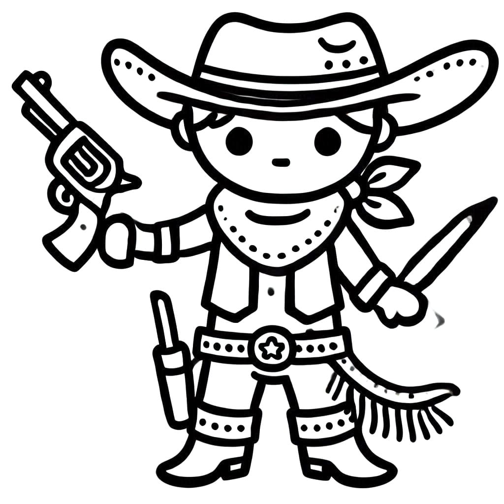 Gratis Cowboy Bilde fargelegging