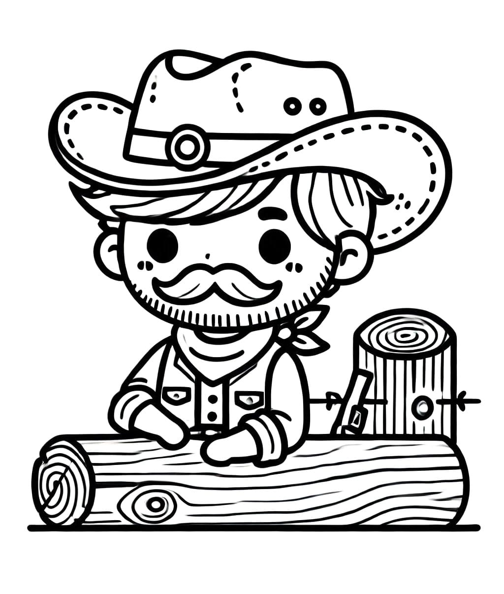 Gratis Cowboy til Utskrift fargelegging