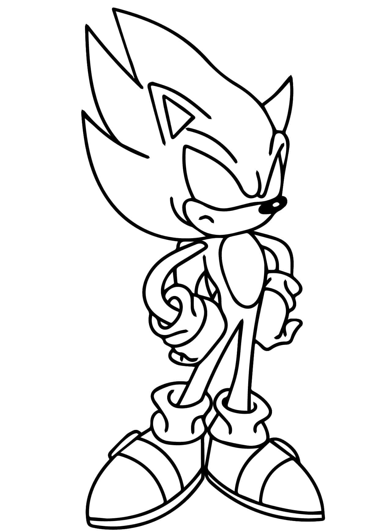 Gratis Dark Sonic Bilde fargelegging