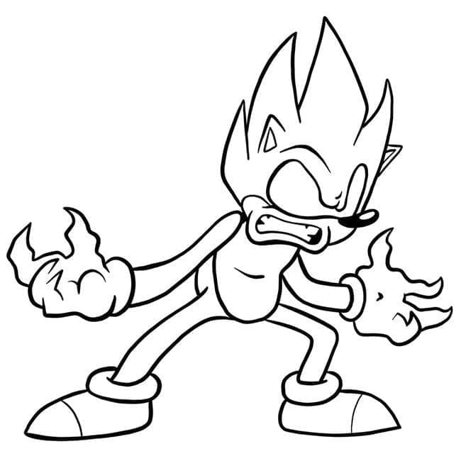 Gratis Dark Sonic Utskrivbar fargelegging