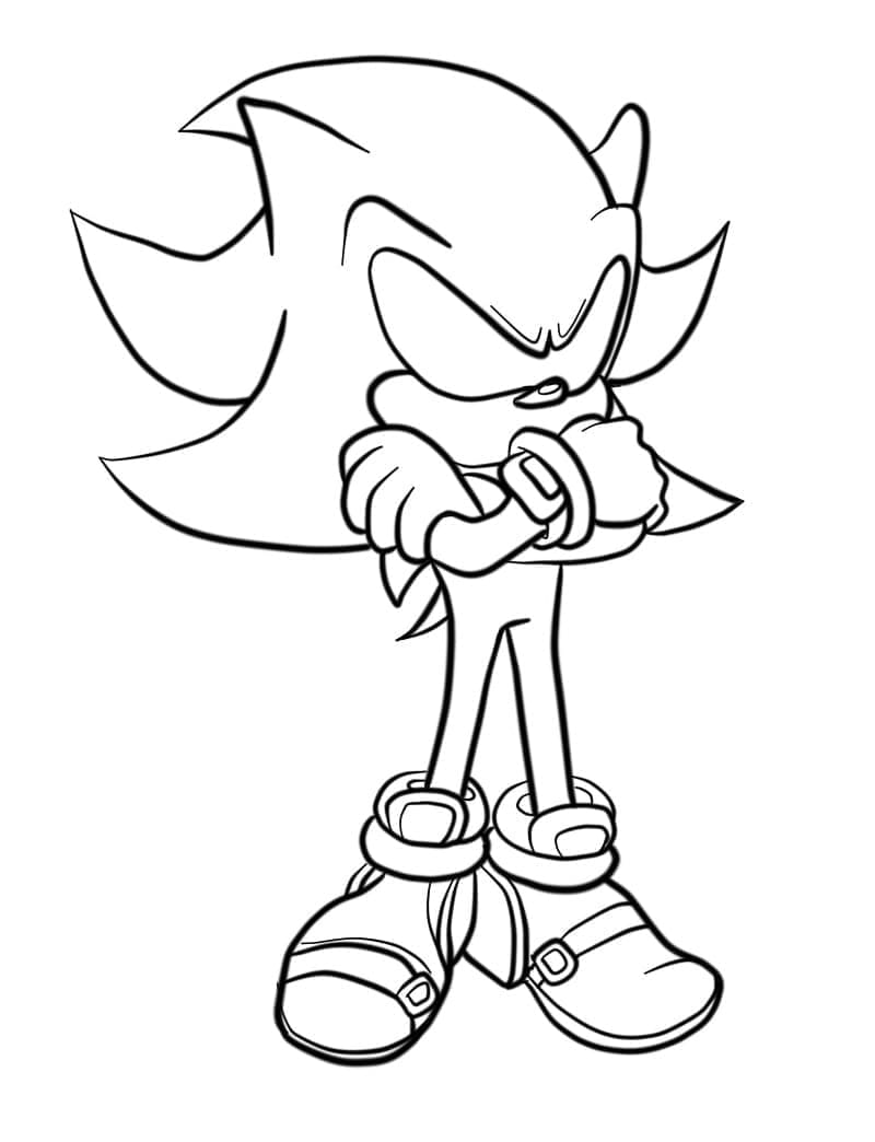 Gratis Dark Sonic til Utskrift fargelegging