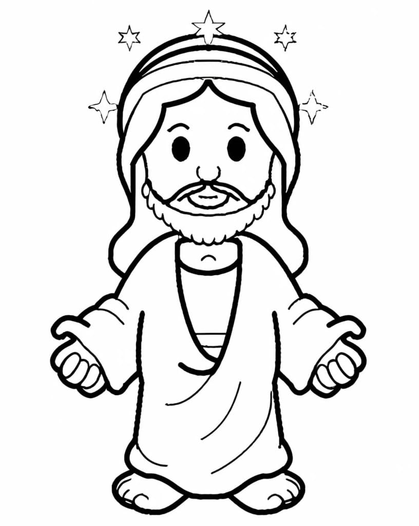 Gratis Jesus Utskrivbar fargelegging