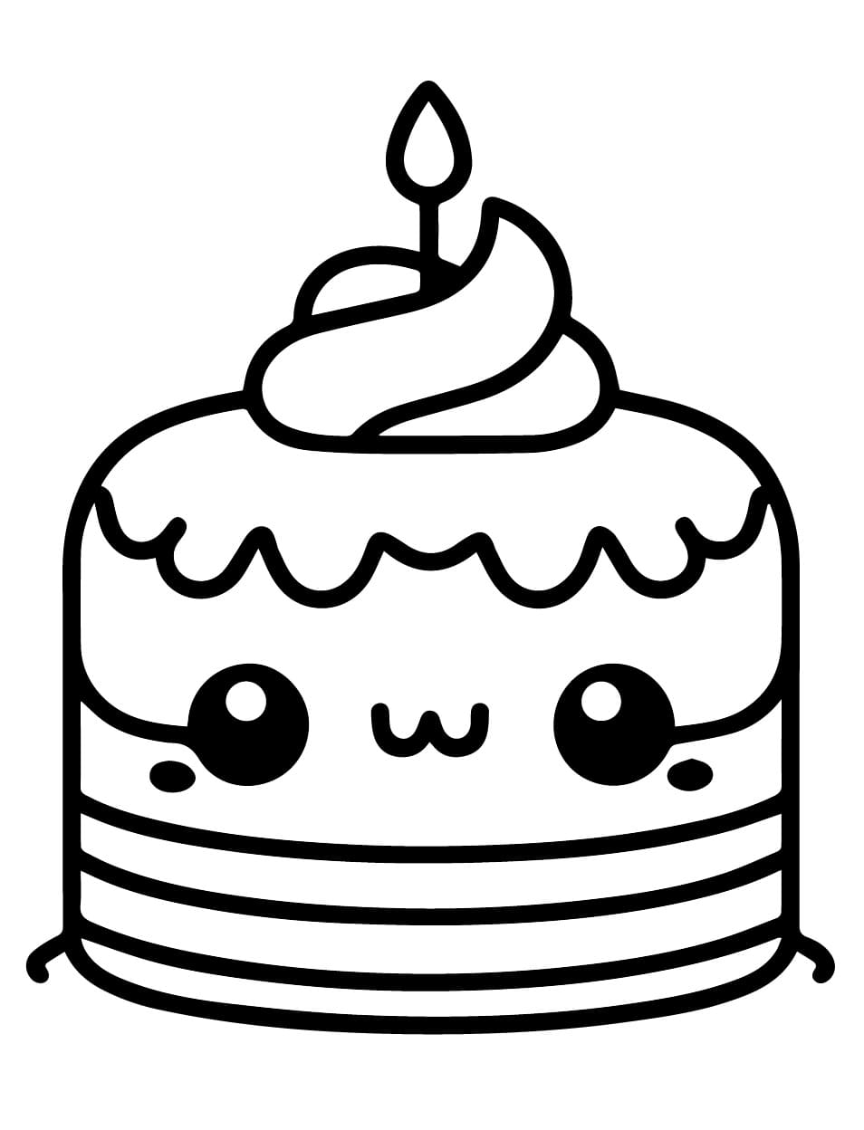 Gratis Kake Utskrivbar fargelegging