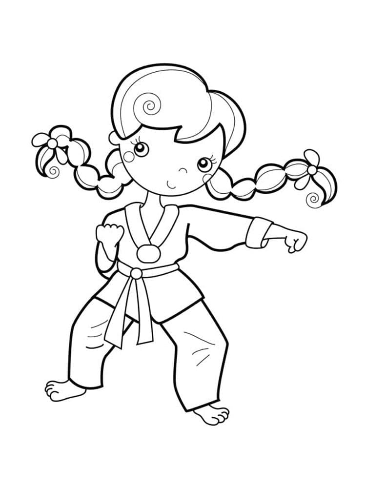 Gratis Karate Bilde fargelegging
